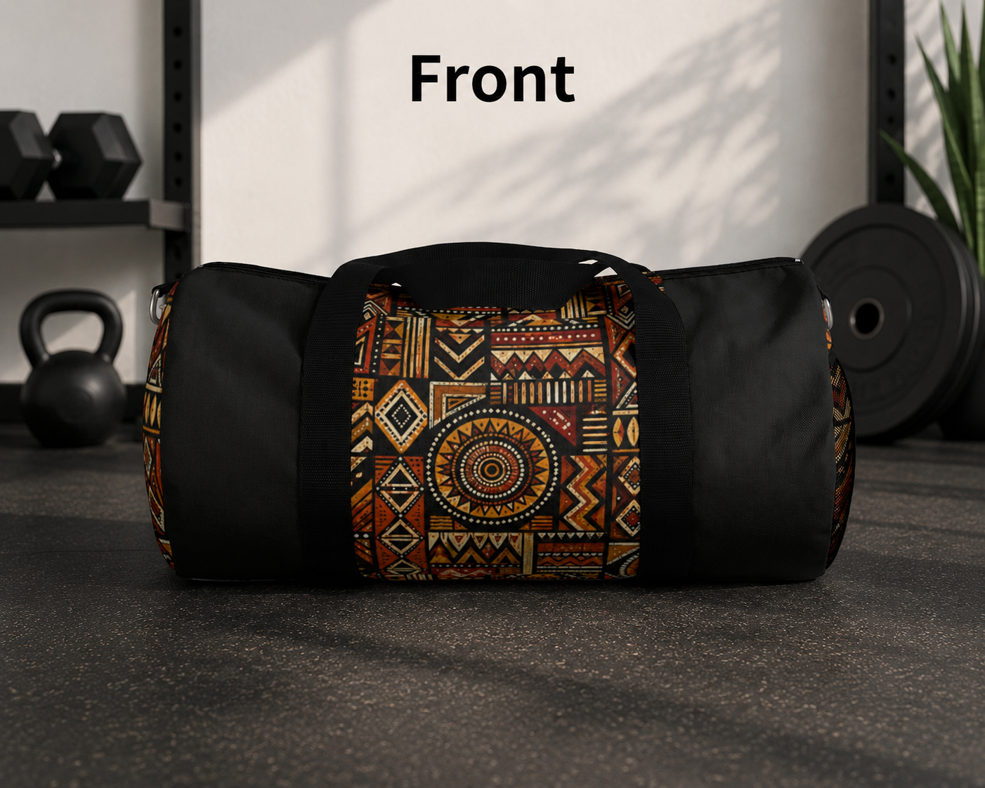 African Tribal Geometric Gym Duffel Bag