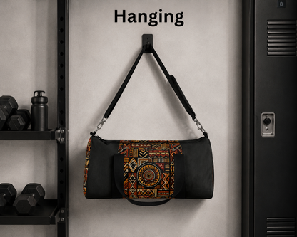 African Tribal Geometric Gym Duffel Bag