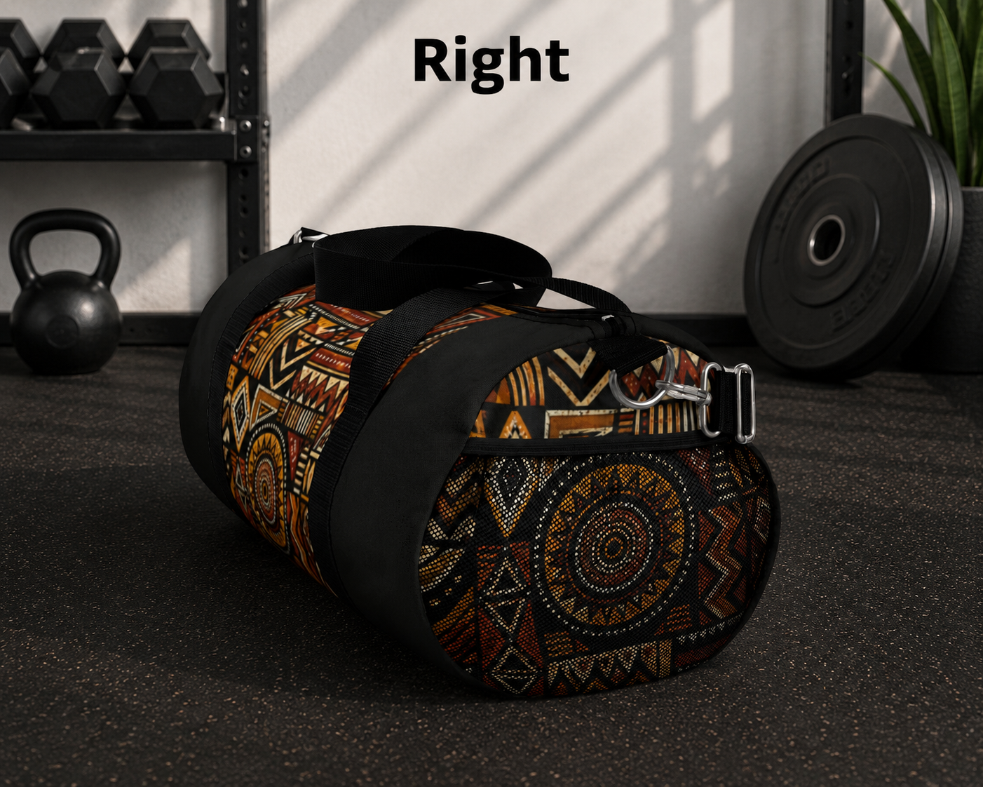 African Tribal Geometric Gym Duffel Bag