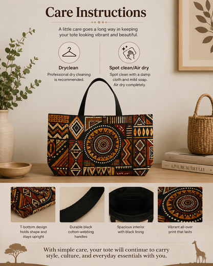 African Tribal Geometric Pattern Weekender Bag Tote Bag