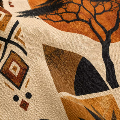 African Safari Giraffe Pillowcase Cover