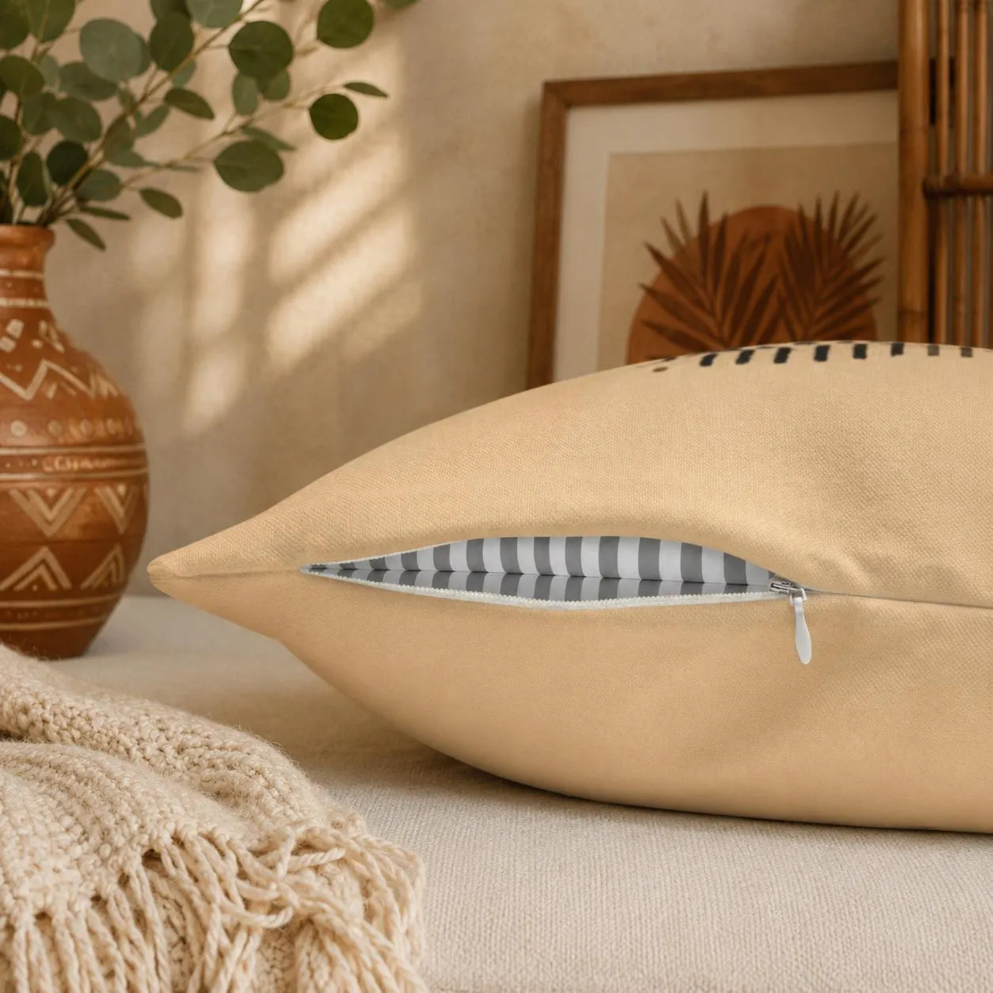 African Silhouette Pattern Pillowcase Cover