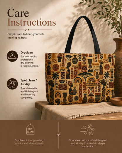 African Tribal Ethnic Silhouette Pattern Weekender Tote Bag