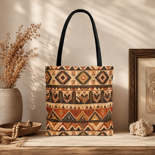 African Tribal Traditional Pattern Full Art Tote Bag