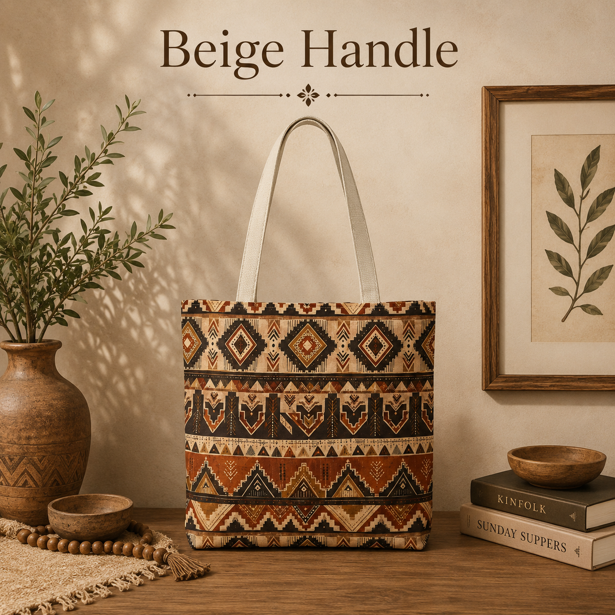 African Tribal Traditional Pattern Full Art Tote Bag