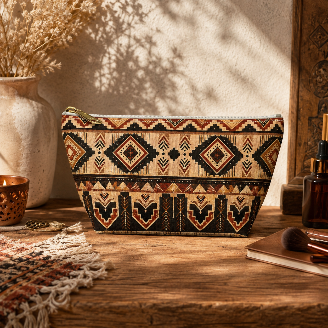 African Tribal Traditional Accessory Pouch Makeup Bag