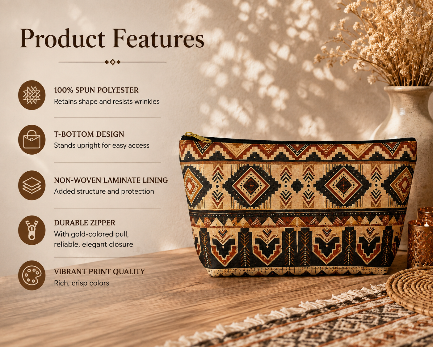 African Tribal Traditional Accessory Pouch Makeup Bag