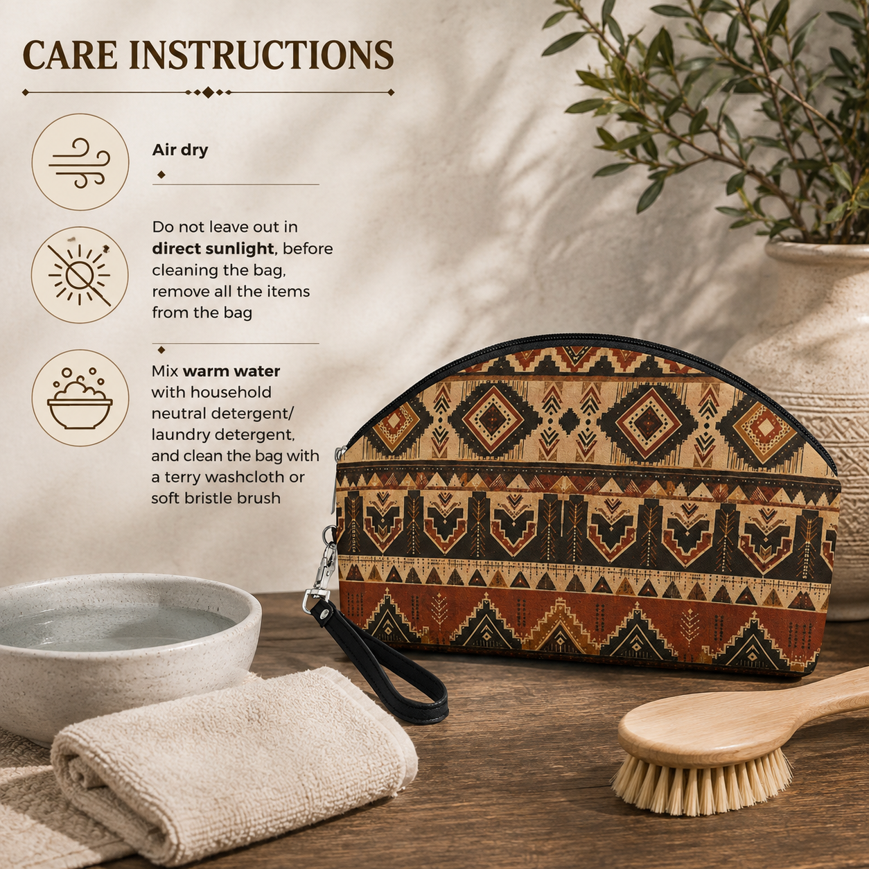 African Tribal Traditional Cosmetic Makeup Pouch