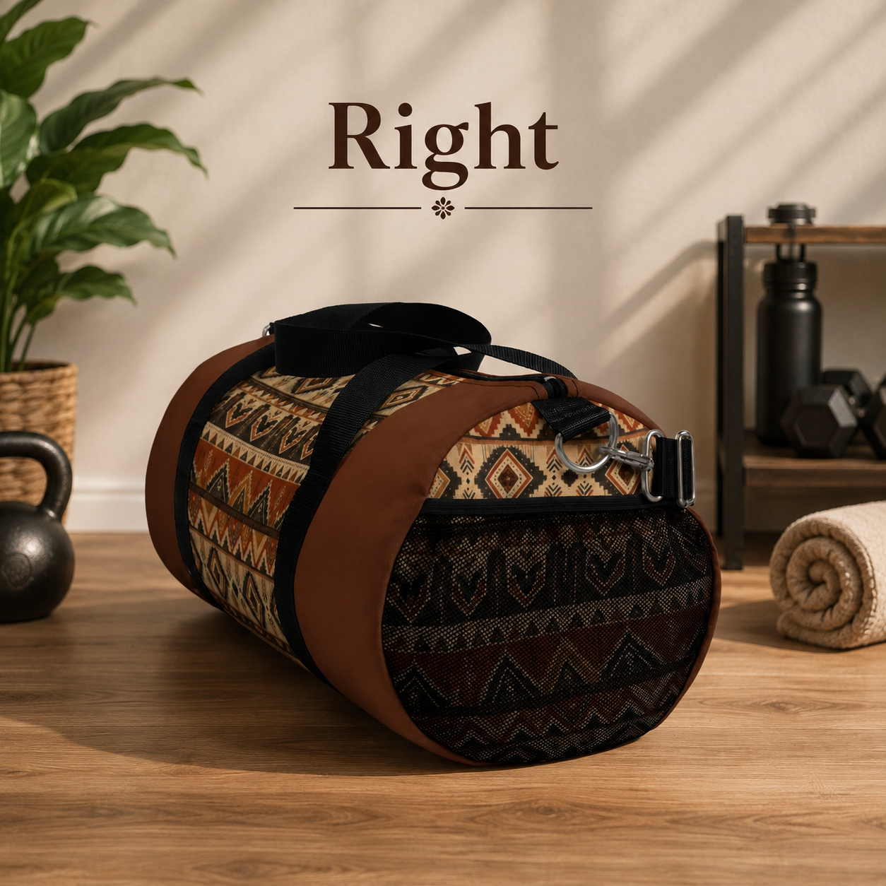 African Tribal Traditional Expresso Gym Duffel Bag