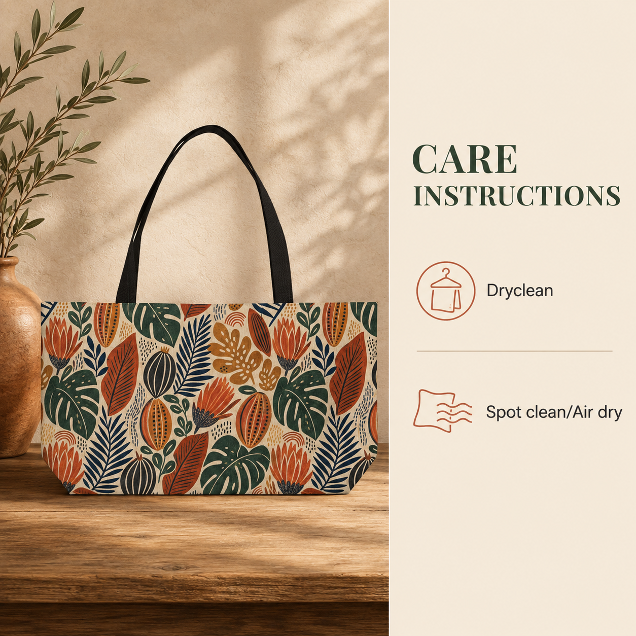 African Tribal Botanical Cacti Leaf Weekender Tote Bag