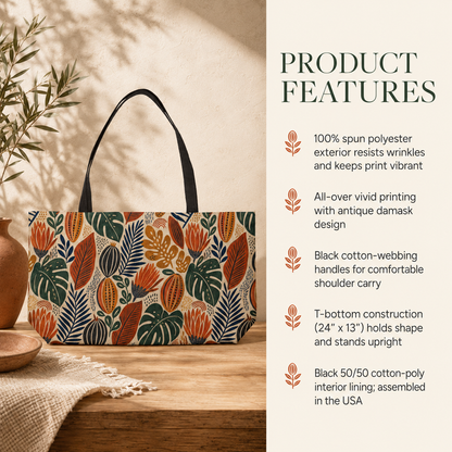 African Tribal Botanical Cacti Leaf Weekender Tote Bag