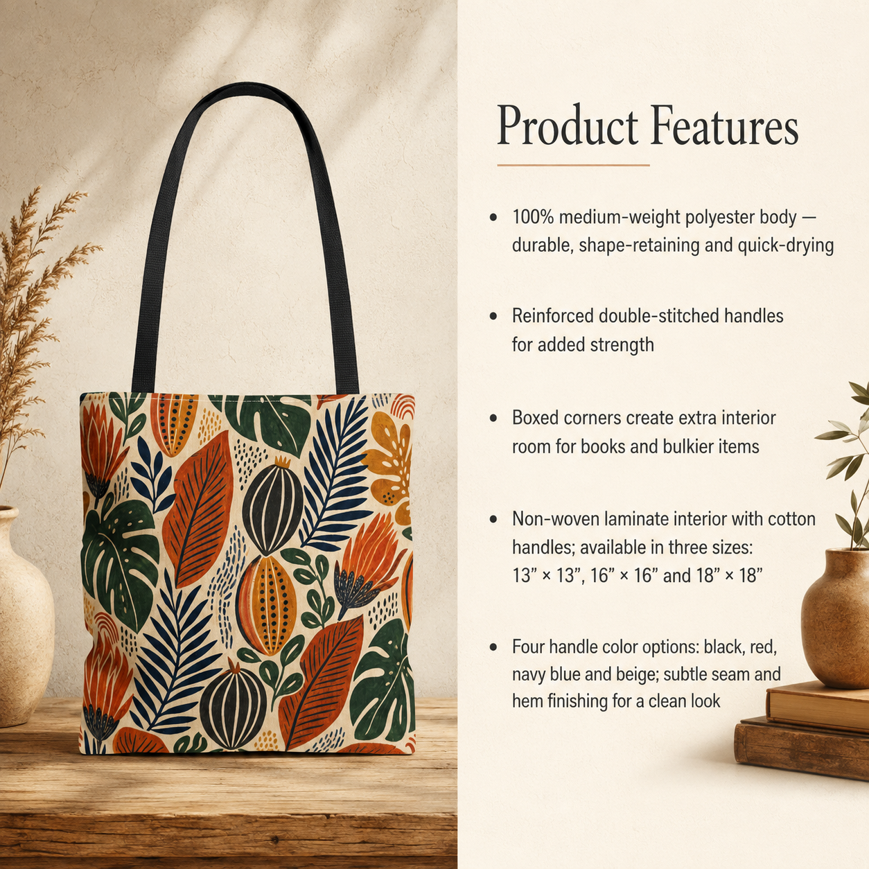 African Tribal Botanical Cacti Leaf Full Art Tote Bag