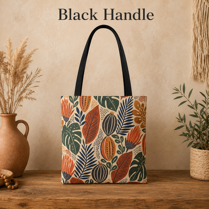 African Tribal Botanical Cacti Leaf Full Art Tote Bag