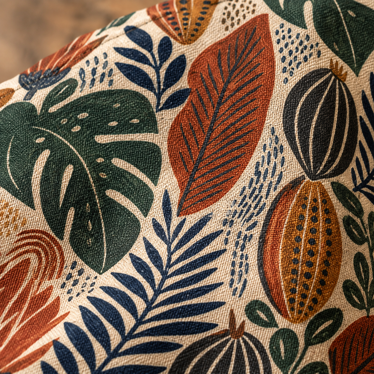 African Tribal Botanical Cacti Leaf Full Art Tote Bag