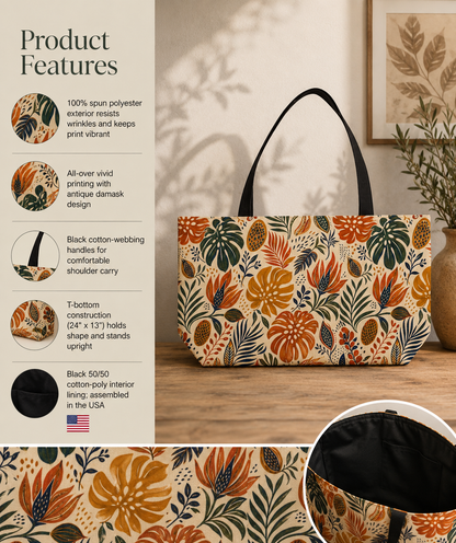 African Tribal Botanical Palm Weekender Tote Bag