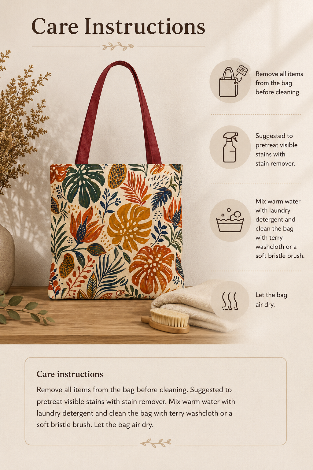 African Tribal Botanical Palm Full Art Tote Bag
