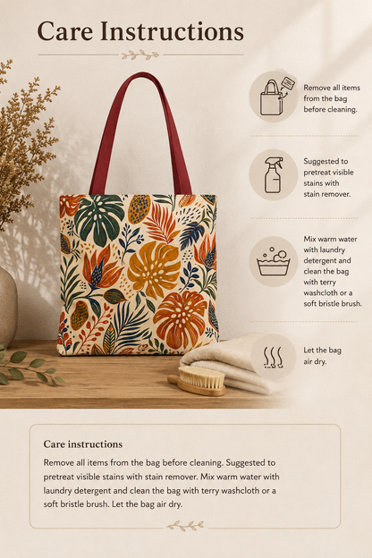 African Tribal Botanical Palm Full Art Tote Bag