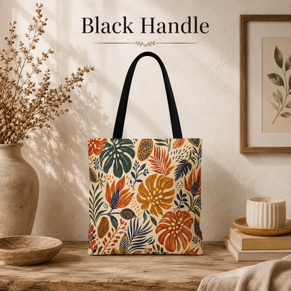 African Tribal Botanical Palm Full Art Tote Bag