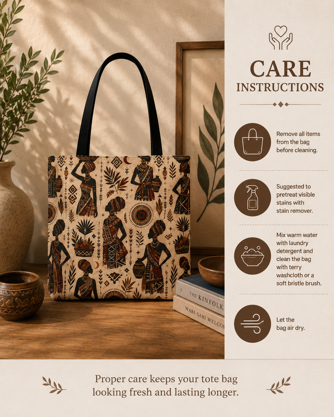 African Woman Figures Full Art Tote Bag