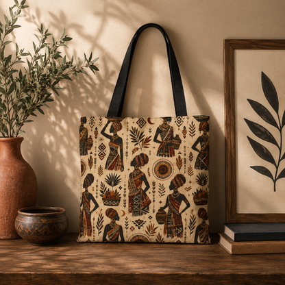 African Woman Figures Full Art Tote Bag