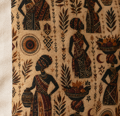 100% Cotton African Botanical Palm Tote Bag