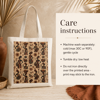 100% Cotton African Botanical Palm Tote Bag