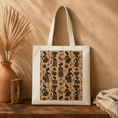 100% Cotton African Botanical Palm Tote Bag