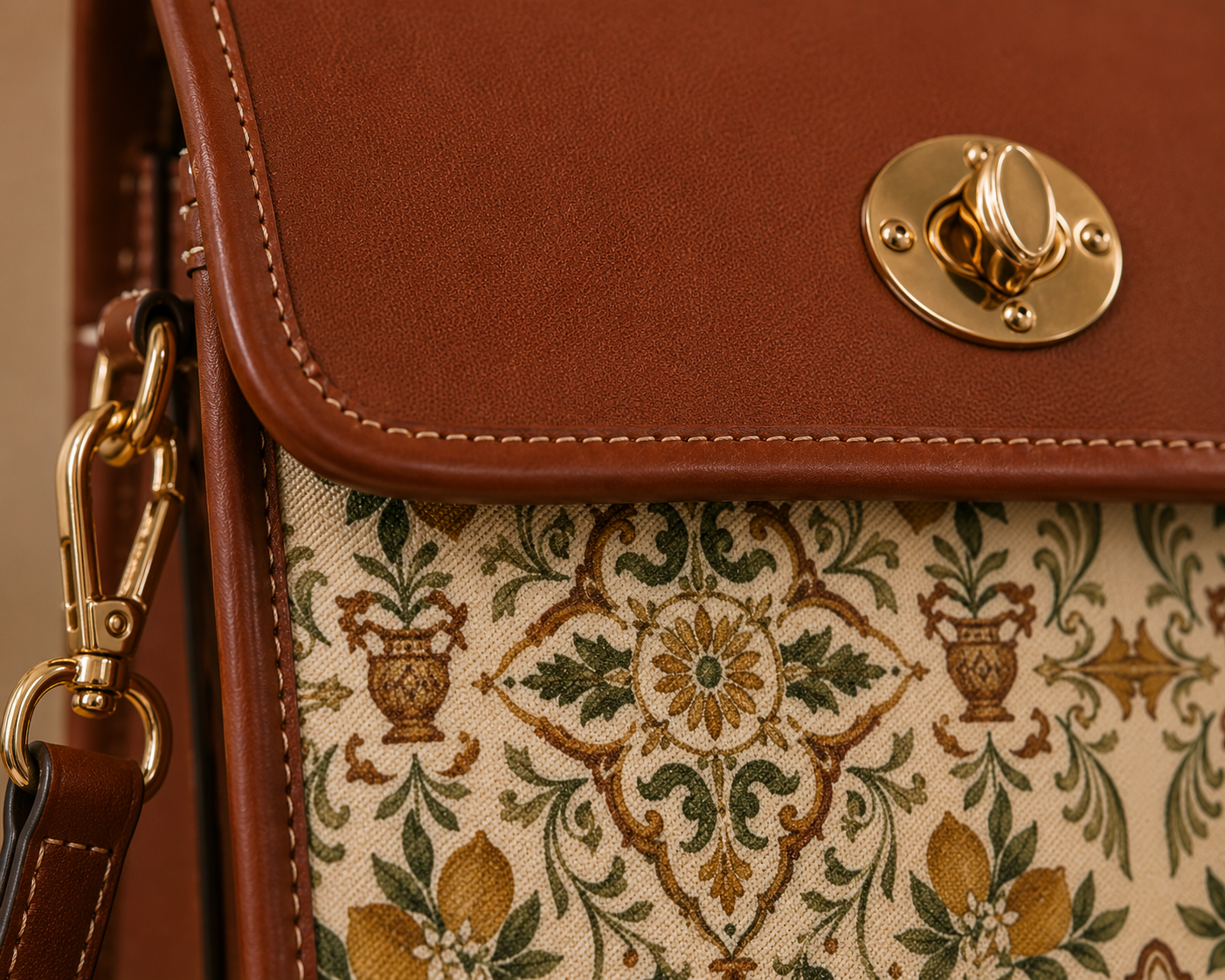 Mediterranean Moroccan Lemon Ornate Shoulder Bag