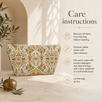 Mediterranean Moroccan Lemon Makeup Bag