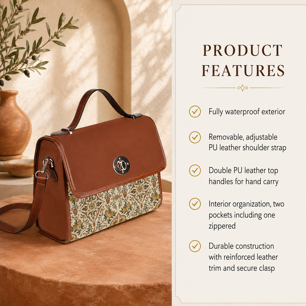 Mediterranean Moroccan Lemon Ornate Shoulder Bag