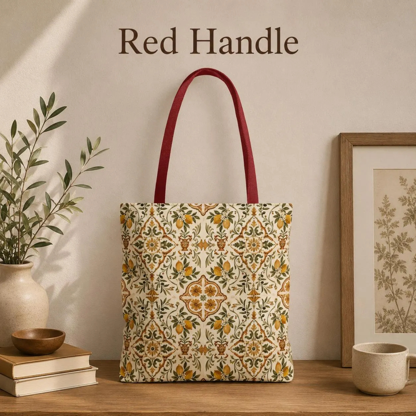 Mediterranean Moroccan Lemon Ornate Tote Bag