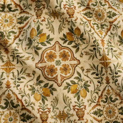 Mediterranean Moroccan Lemon Ornate Tote Bag