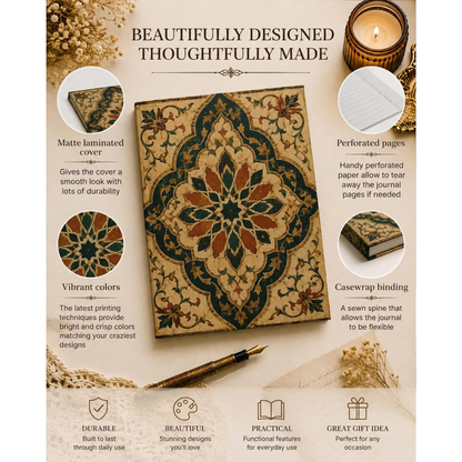 Vintage Moroccan Hardcover Journal