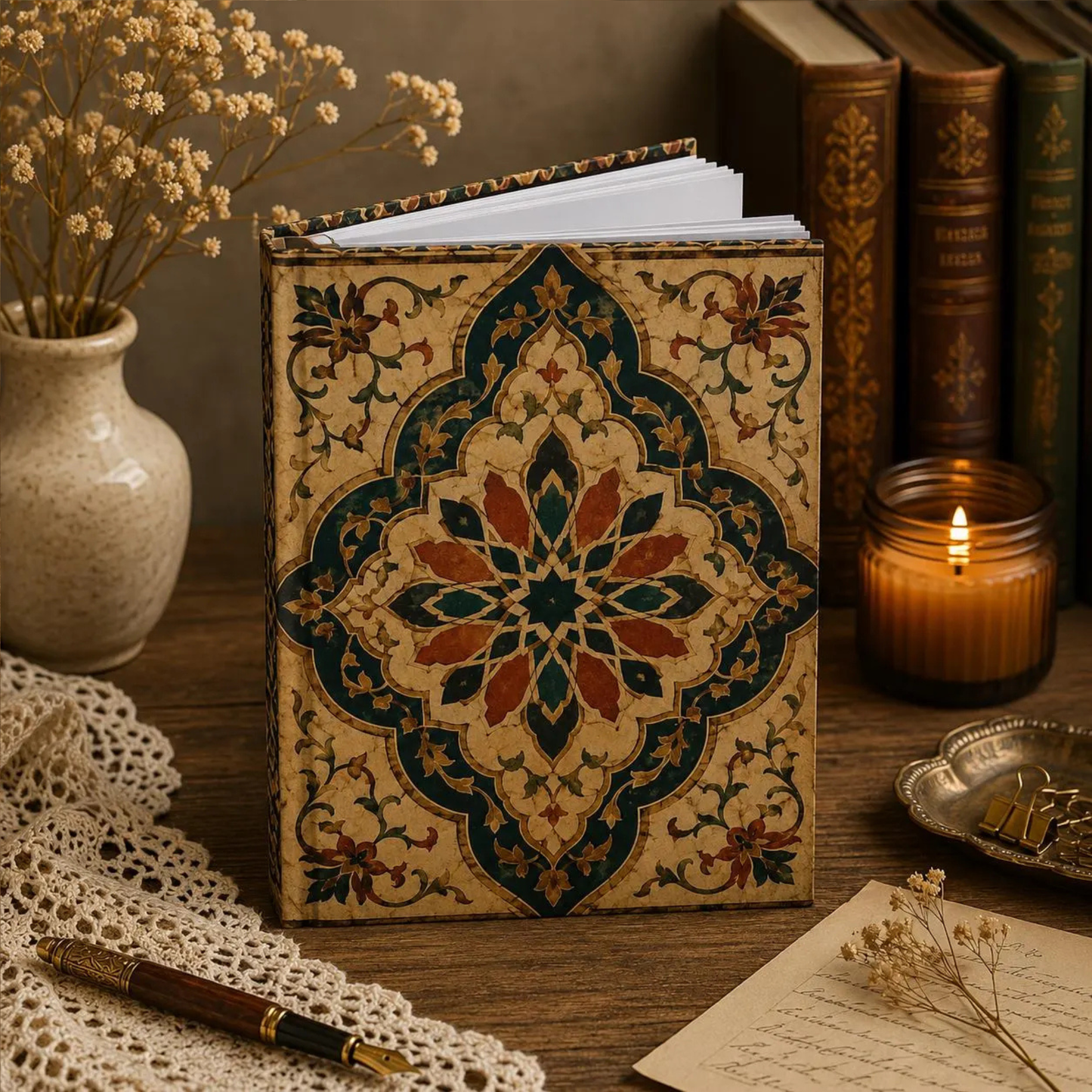 Vintage Moroccan Hardcover Journal