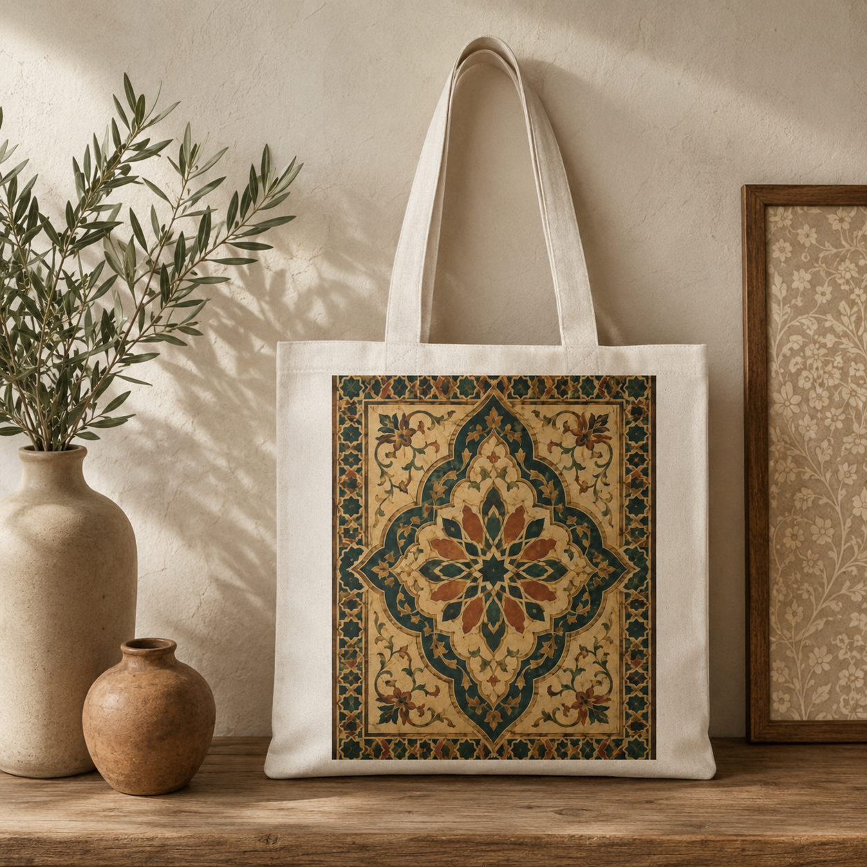100% Cotton Vintage Moroccan Tote Bag