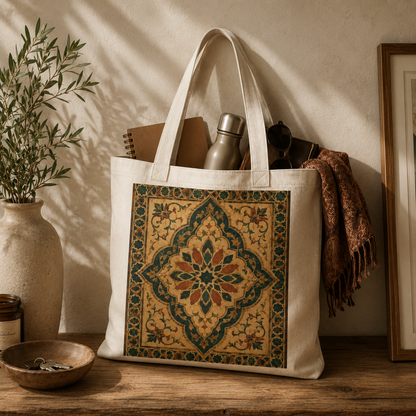 100% Cotton Vintage Moroccan Tote Bag
