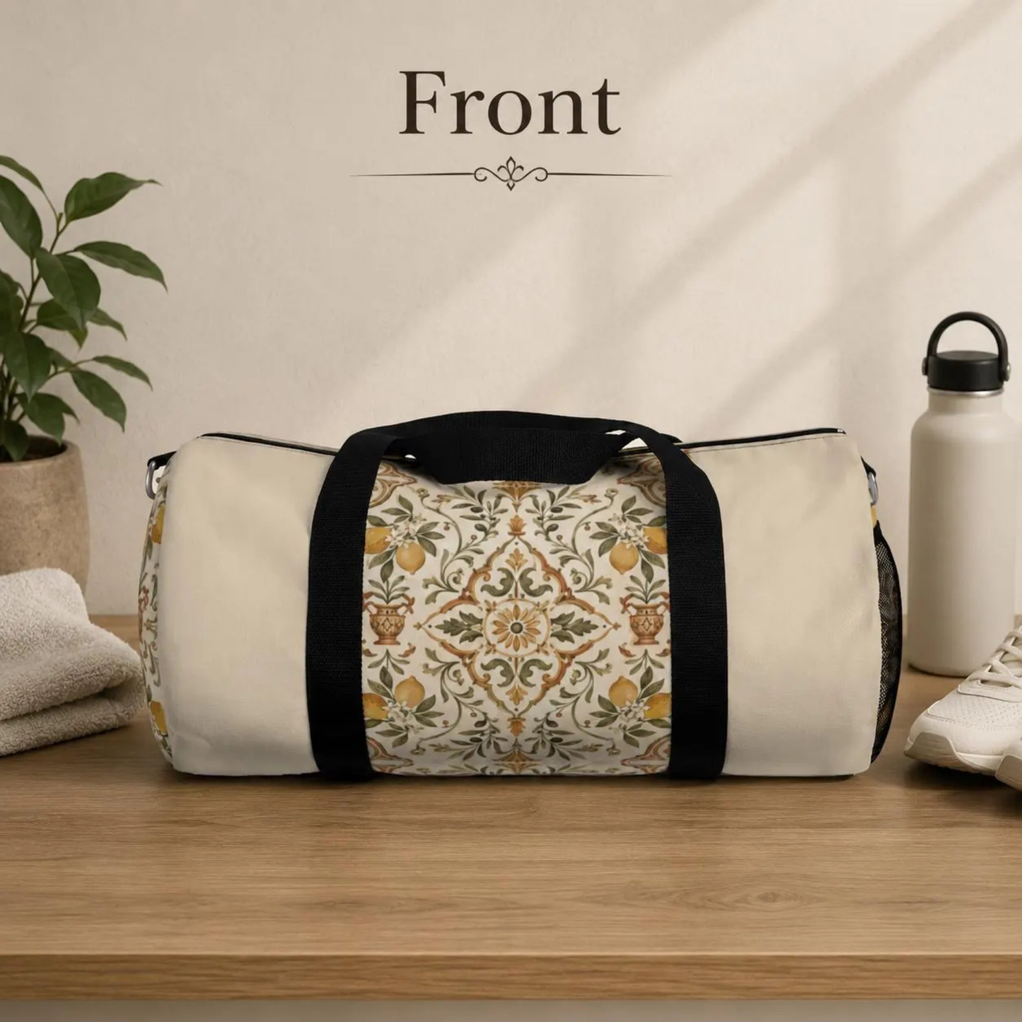 Mediterranean Moroccan Lemon Gym Duffle Bag