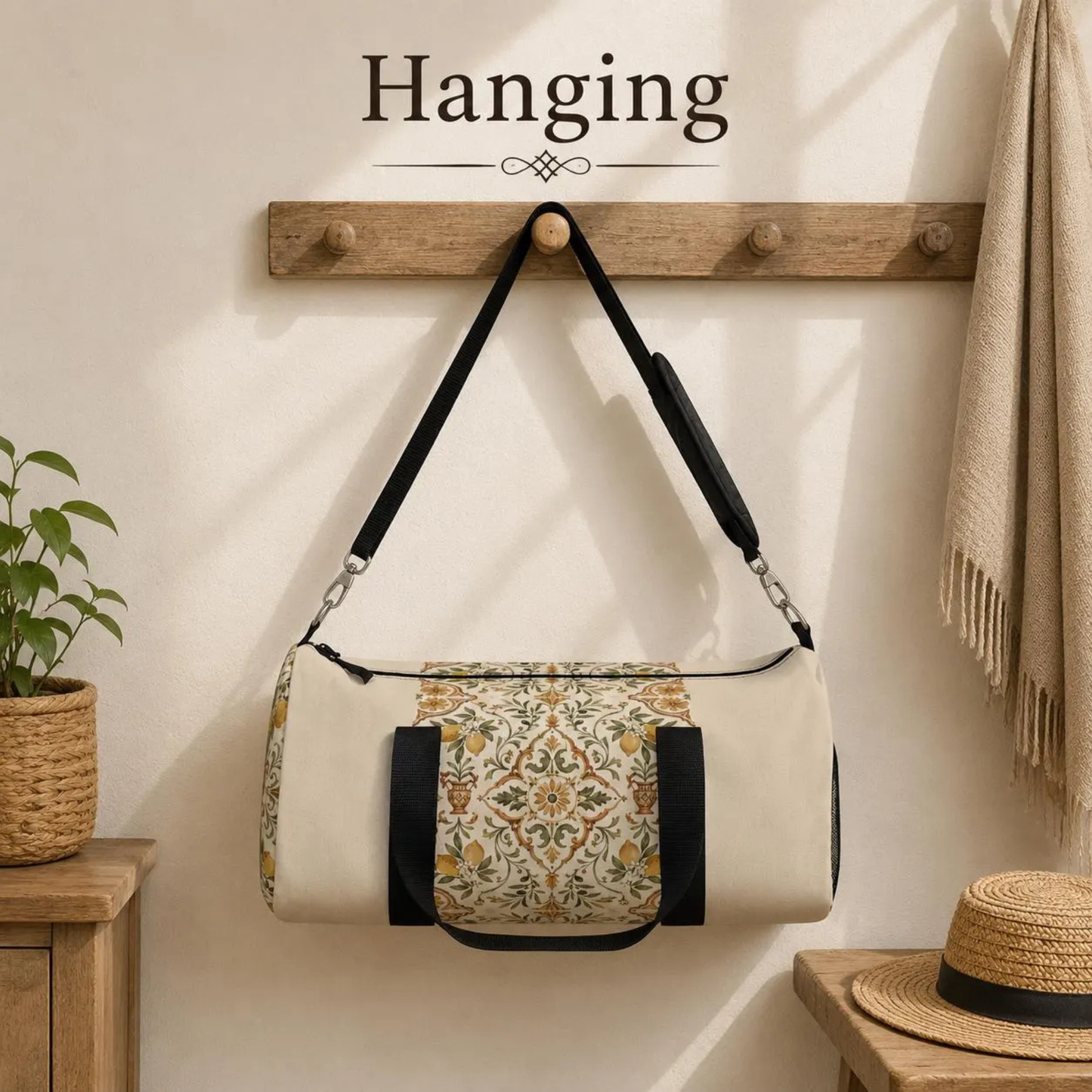 Mediterranean Moroccan Lemon Gym Duffle Bag