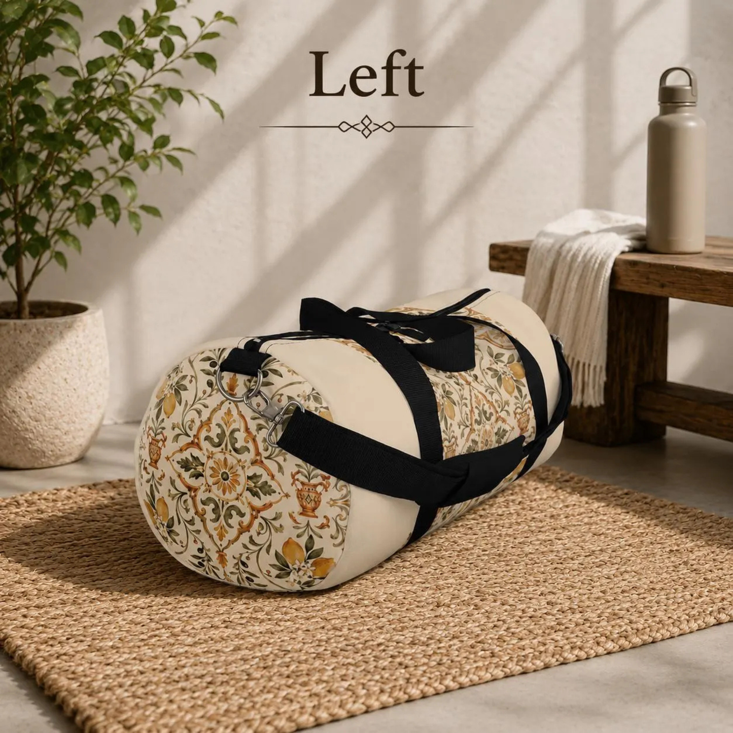 Mediterranean Moroccan Lemon Gym Duffle Bag