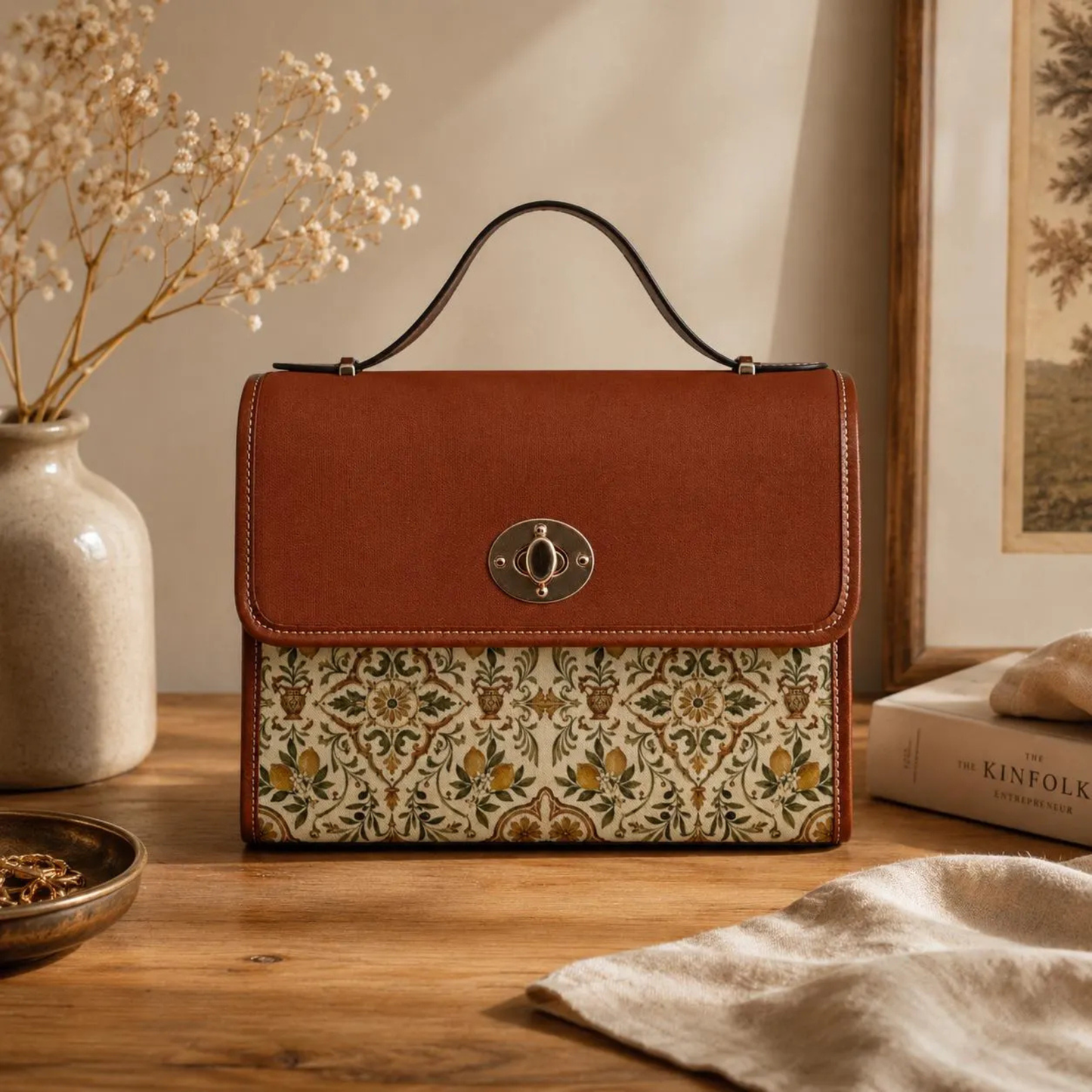 Mediterranean Moroccan Lemon Ornate Shoulder Bag