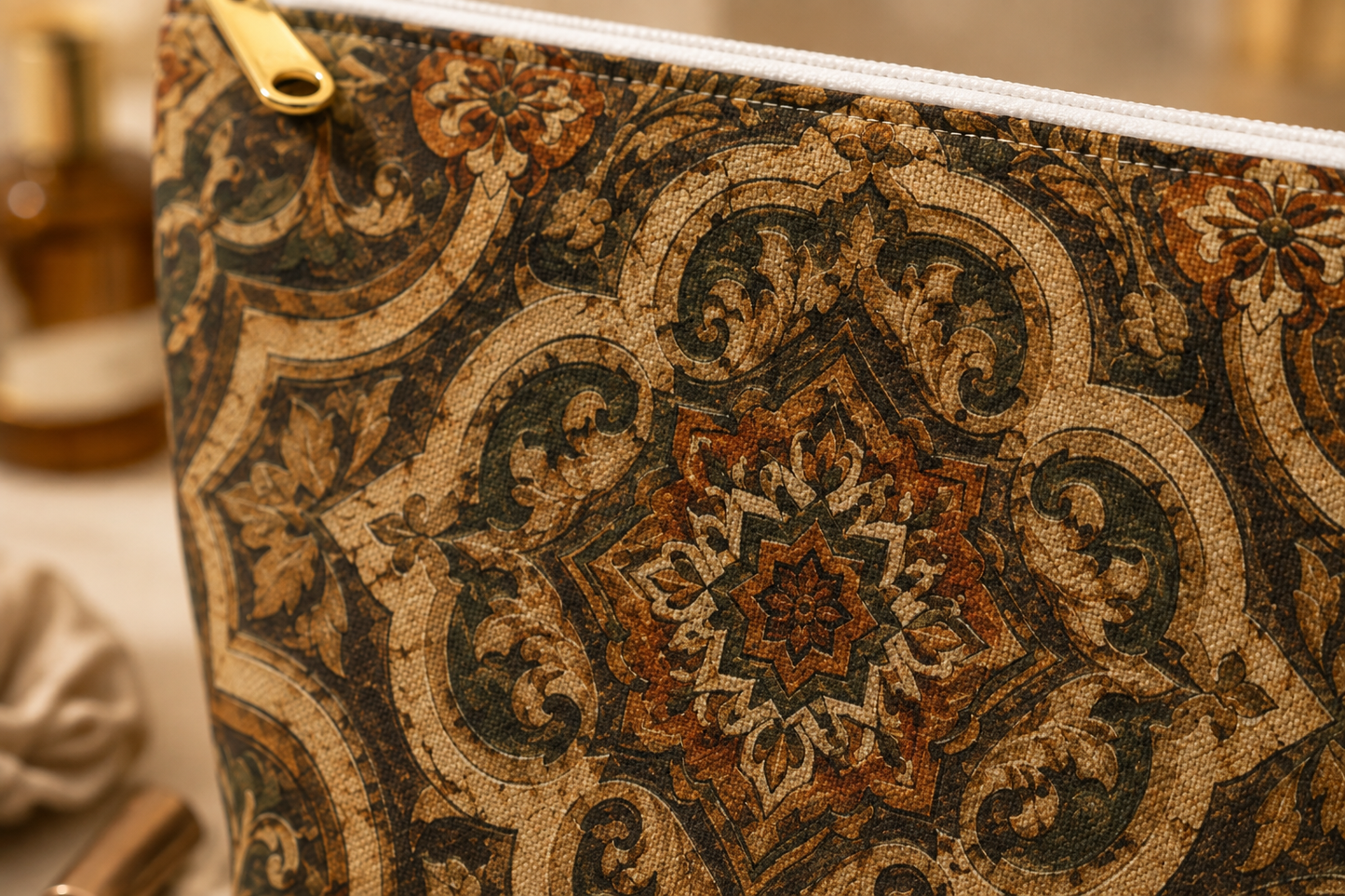 Moroccan Mandala Makeup Bag