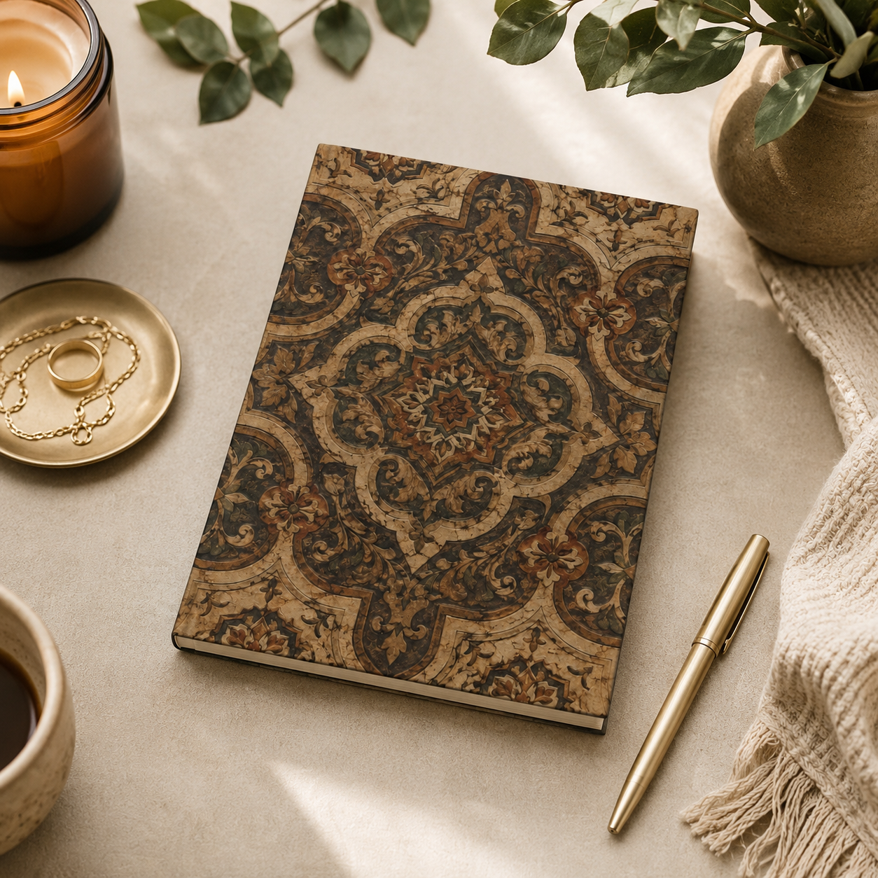 Moroccan Mandala Hardcover Journal