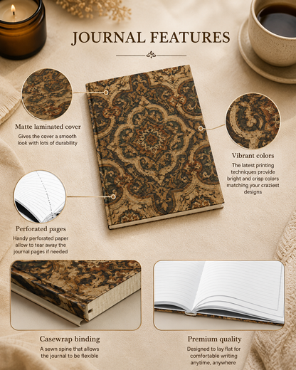 Moroccan Mandala Hardcover Journal
