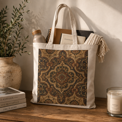 100% Cotton Moroccan Mandala Tote Bag