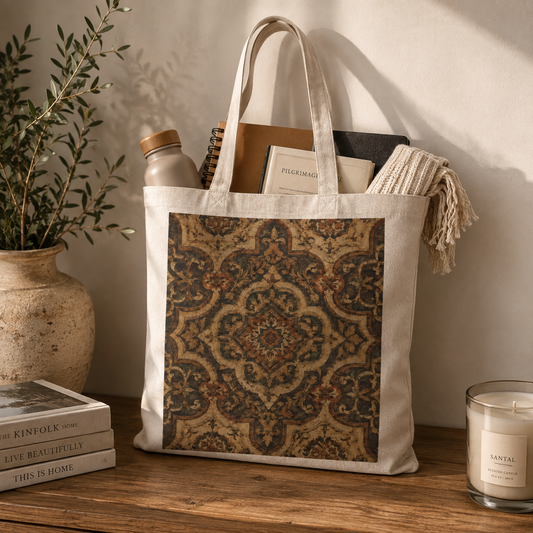 100% Cotton Moroccan Mandala Tote Bag