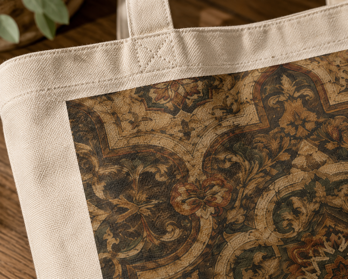 100% Cotton Moroccan Mandala Tote Bag