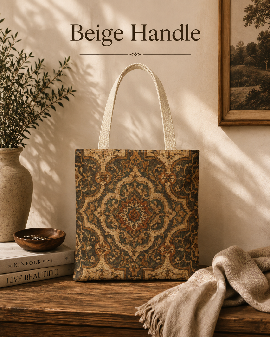 Moroccan Mandala Full Art Tote Bag