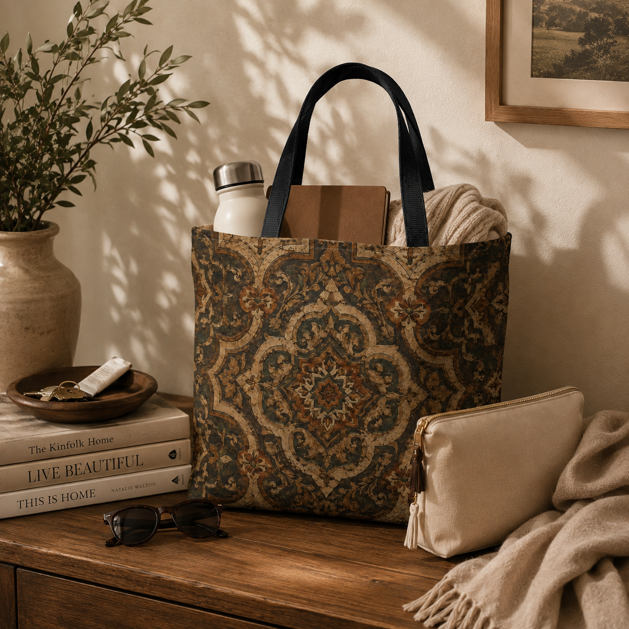 Moroccan Mandala Full Art Tote Bag