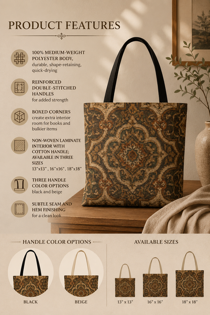 Moroccan Mandala Full Art Tote Bag