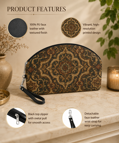 Moroccan Mandala Cosmetic Makeup Pouch